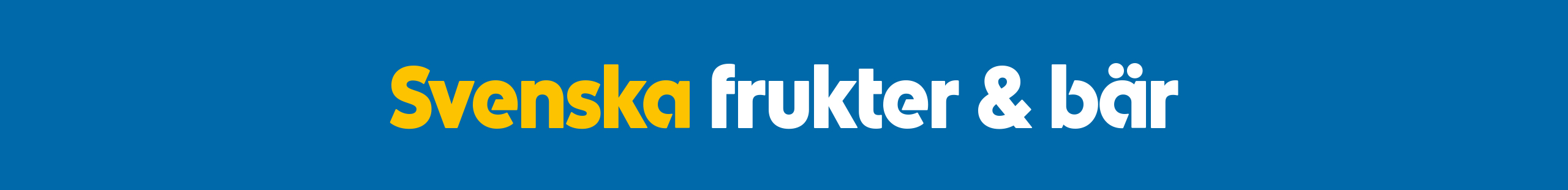 Svenska frukter och bär