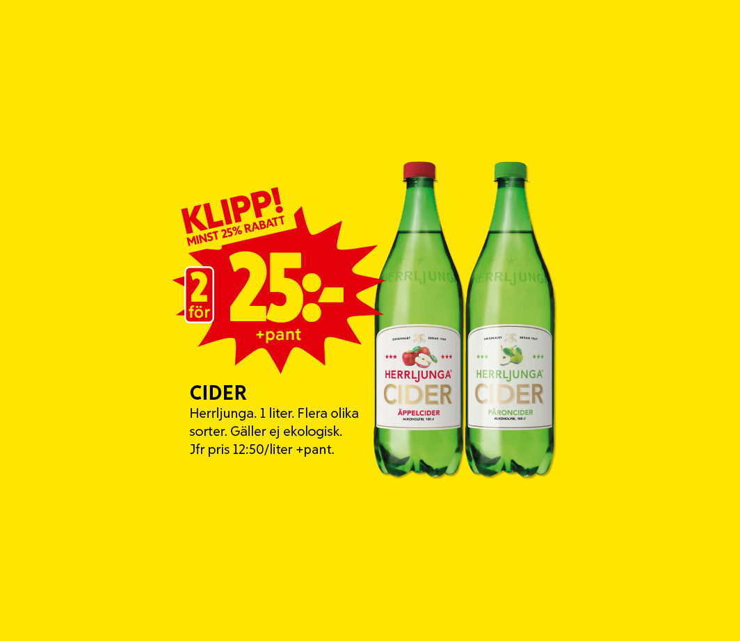 Veckans klipp - cider från herrljunga 2 för 25 kr