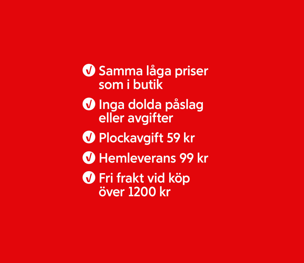 Samma låga priser som i butik