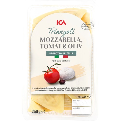 Pasta Triangoli Mozarella Tomat & Oliv Färsk 250g ICA