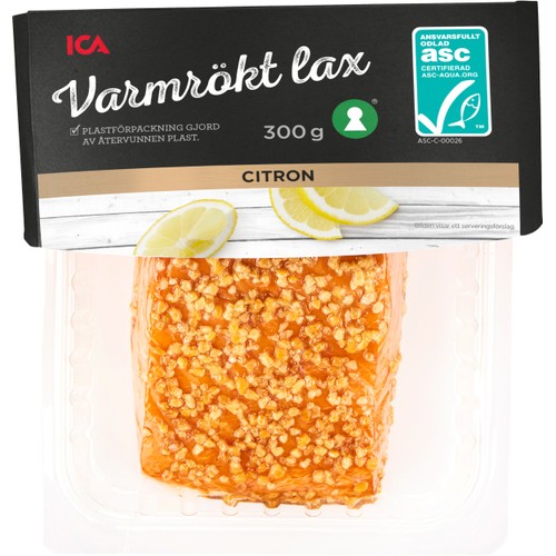 Lax i bit varmrökt citron 300g Miljömärkt ICA