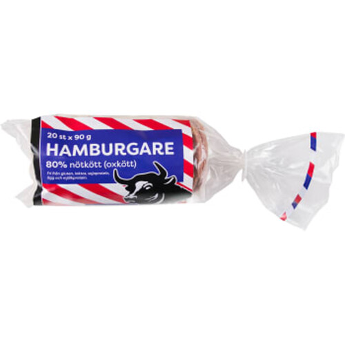 Hamburgare Fryst 20x90g 1,8kg Sven P. Matkompaniet