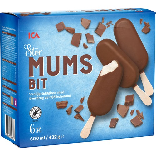 Glasspinnar Mumsbit choklad stor 6-p ICA