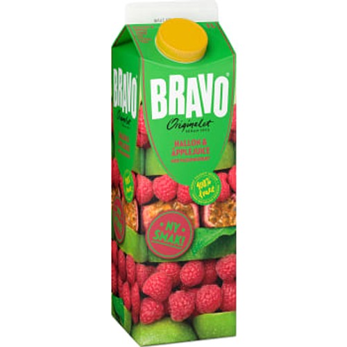 Juice  Hallon Äpple & Passionfrukt 1l Bravo