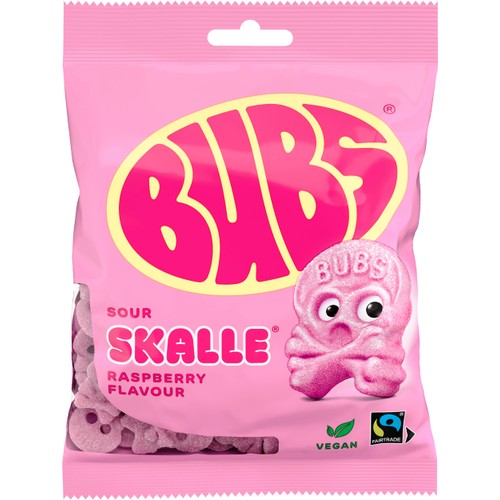 Godispåse Hallon Skalle 175g Bubs