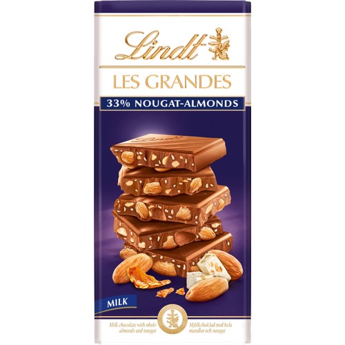 Chokladkaka LES GRANDES Vit Nougat Mandel 150g Lindt