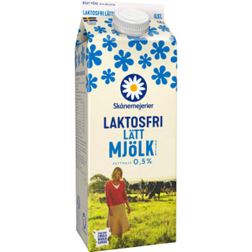 Lättmjölk 0,5% Laktosfri 1,5l Skånemejerier