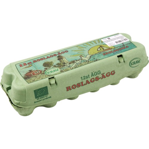 Ägg 12-p M KRAV Roslagsägg