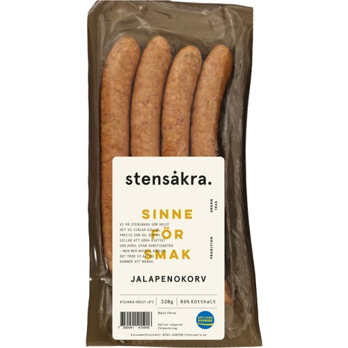 Kryddkorv Jalapeno 86% Kötthalt 320g Stensåkra