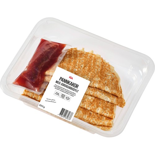 Färdigmat Pannkakor med Jordgubbssylt 350g ICA