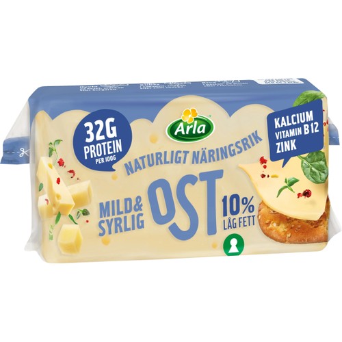 Mild & Syrlig ost  ca 500g Arla