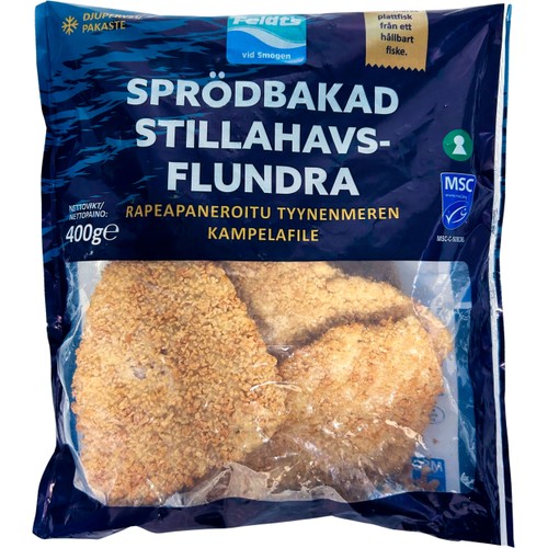 Stillahavsflundra Sprödbakad 400g Feldt's