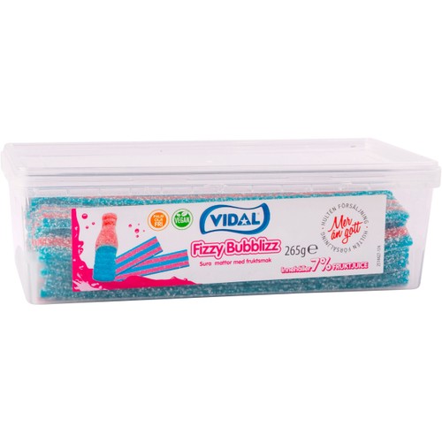 Godis Fizzy Bubblizz Sura Mattor Med Fruktsmak 265g Vidal