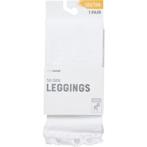Leggings spets vit 110/116