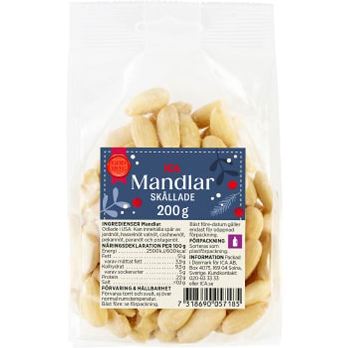 Mandlar Skållad 200g ICA