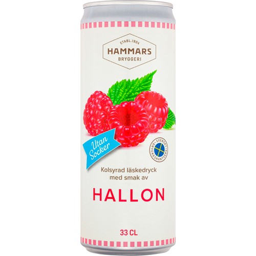 Läsk Hallonsoda Utan Socker 33cl Hammars Bryggeri