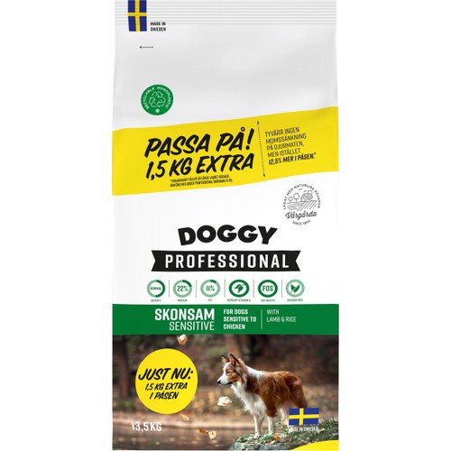 Torrfoder Hund DP Skonsam 13.5kg Doggy Professional