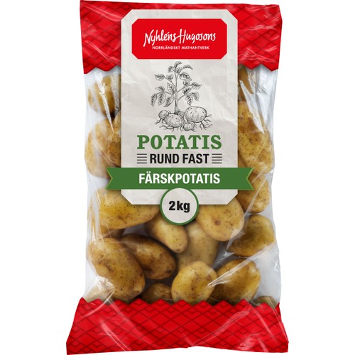 Potatis Rund Fast Färsk 2kg Nyhléns Hugosons