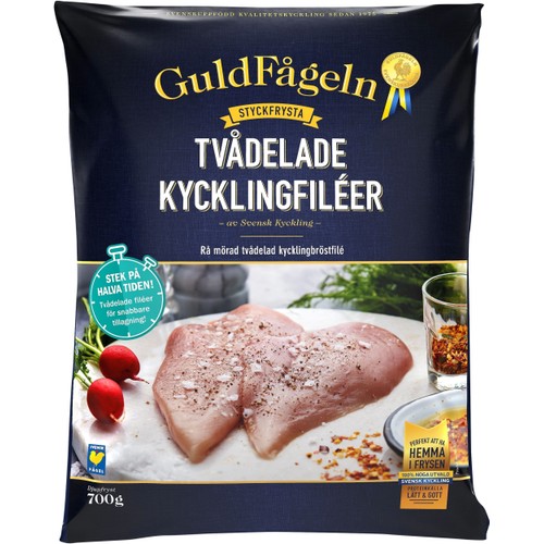 Kycklingbröstfilé 2-delad Fryst 700g Guldfågeln