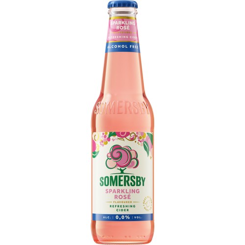 Cider Sparkling Rosé Alkoholfri 33cl Somersby
