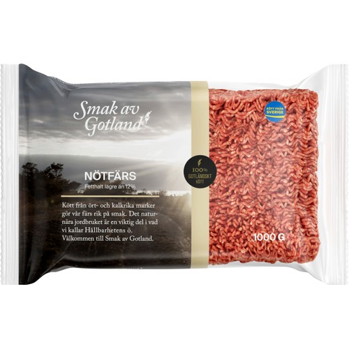 Nötfärs Färsk 12% 1kg Smak av Gotland