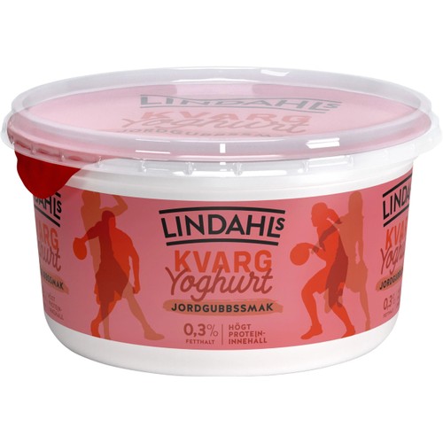 Kvarg Jordgubb 0,2% 500g Lindahls