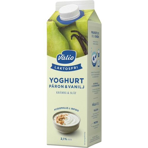 Yoghurt Päron & Vanilj 2,1% Laktosfri 1000g Valio