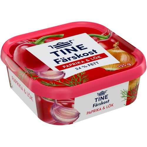 Färskost Med Smak Av Paprika & Lök 125g Tine