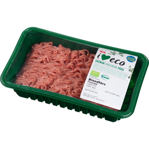Blandfärs Färsk 50/50 18% 500g KRAV ICA I love eco