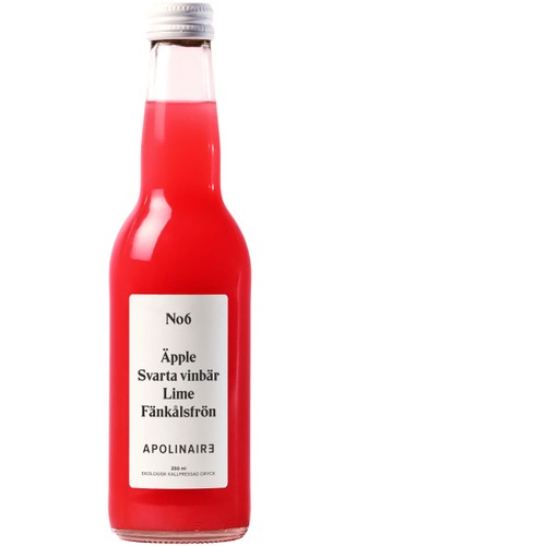Dryck No6 Äpple, Svarta Vinbär, Lime & Fänkål 250ml Apolinaire
