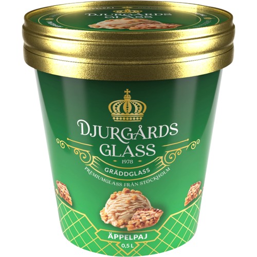 Gräddglass Äppelpaj 500ml Djurgårds Glace