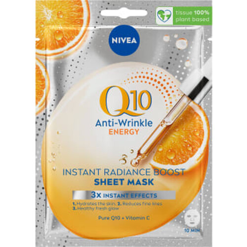 Ansiktsmask NIVEA Q10 Energy Sheet Mask 1-p NIVEA