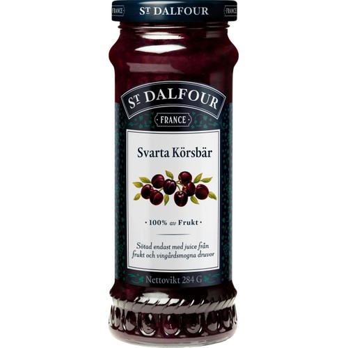 Marmelad Svarta Körsbär utan tillsatt socker 284g St.Dalfour