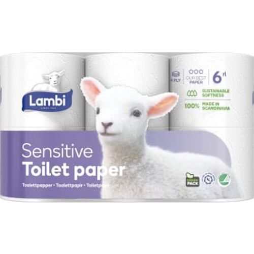 Toalettpapper Sensitive 6-p Lambi