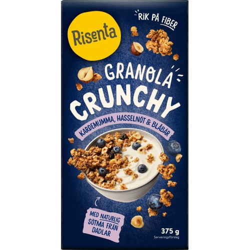 Granola Kardemumma Hasselnöt 375g Risenta