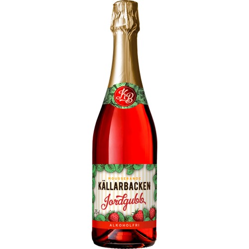 Lättdryck Mousserande Jordgubb 0,0% 750ml Källarbacken