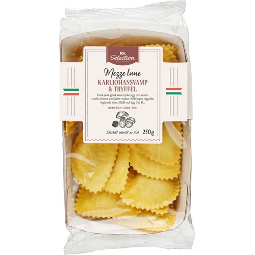 Pasta Mezze Lune Karl-johansvamp Färsk 250g ICA Selection