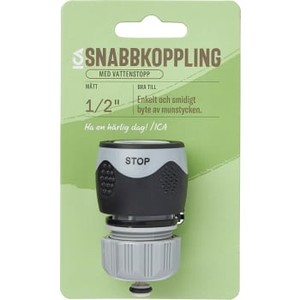 Snabbkoppling med vattenstopp ICA Garden