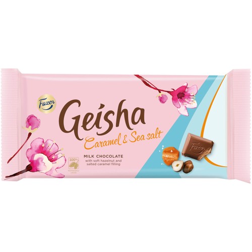 Chokladkaka Geisha Caramel & Sea Salt 121g Fazer