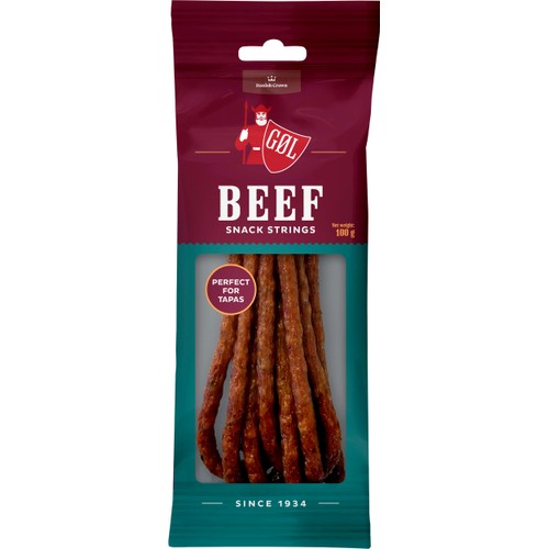 Ölkorv Snack Strings Beef 100g Göl