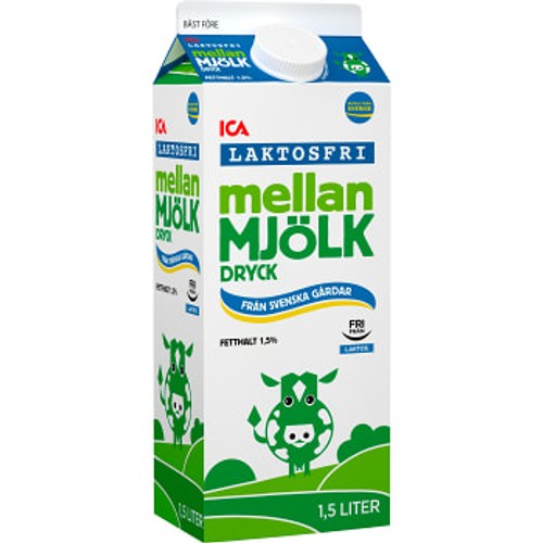 Mellanmjölkdryck Laktosfri 1,5% 1,5l ICA