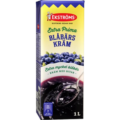 Blåbärskräm 1l Ekströms