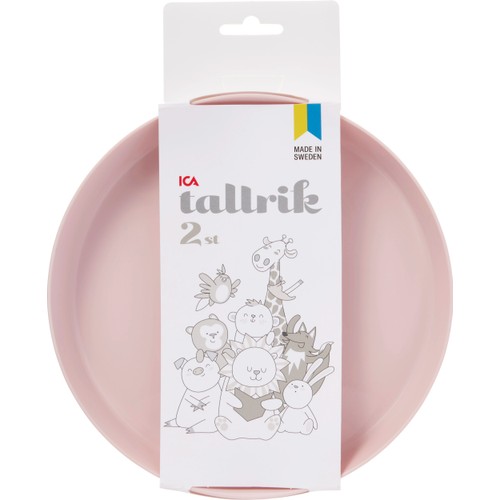 Tallrik 2-p sorterade färger ICA