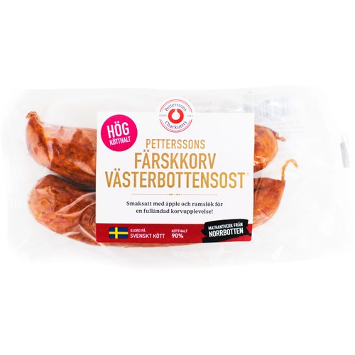 Färskkorv Västerbottensost 230g Petterssons Charkuteri