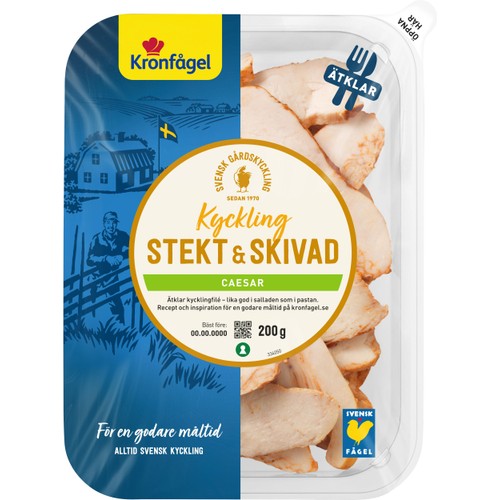 Kyckling Färsk Stekt & Skivad Caesar 200g Kronfågel