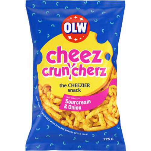 Ostbågar cheez cruncherz Sourcream & onion 225g OLW