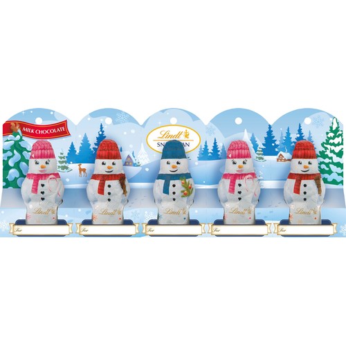 Mjölkchoklad Mini Snowman 5-p 50g Lindt