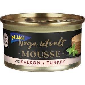 Våtfoder Katt Mousse Kalkon 85g Mjau Noga Utvalt