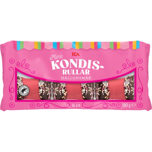 Kondisrullar Hallonsmak 6-p 180g ICA