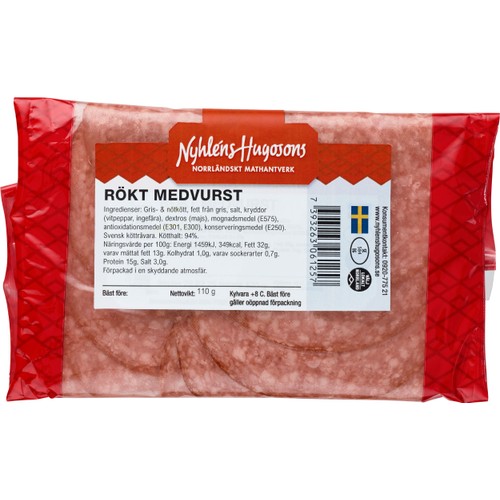 Medvurst Rökt 110g Nyhléns Hugosons